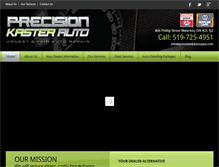 Tablet Screenshot of precisionkasterauto.com